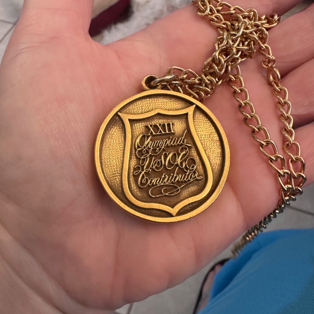 Vintage XXII Olympiad Contributor Necklace 1980